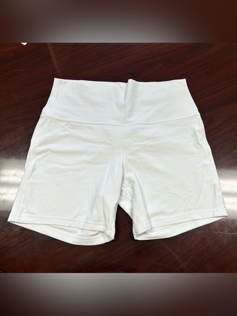 lululemon athletica White High-Rise Bike Shorts with Wide Waistband